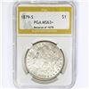 Image 1 : 1879-S Morgan Silver Dollar PGA MS63+ Rev of 78