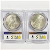 Image 2 : 1922-D Set (2) Silver Peace Dollar PCGS MS61