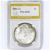 Image 1 : 1885-CC Morgan Silver Dollar PGA MS65