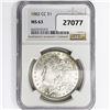 Image 1 : 1882-CC Morgan Silver Dollar NGC MS63