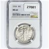 Image 1 : 1934 Walking Liberty Half Dollar NGC MS62