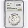 Image 1 : 1952 Franklin Half Dollar NGC PF66