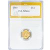 Image 1 : 1889 Rare Gold Dollar PGA MS66+