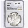 Image 1 : 1883 Morgan Silver Dollar NGC MS65