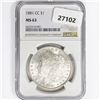 Image 1 : 1881-CC Morgan Silver Dollar NGC MS63