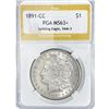 Image 1 : 1891-CC Morgan Silver Dollar PGA MS63+ VAM-3
