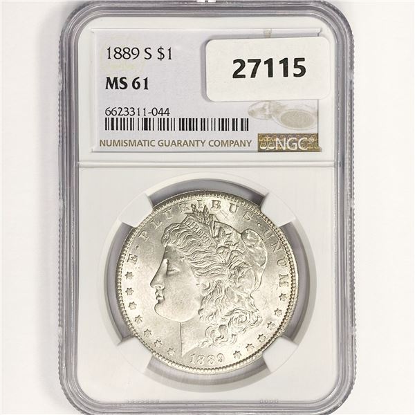 1889-S Morgan Silver Dollar NGC MS61