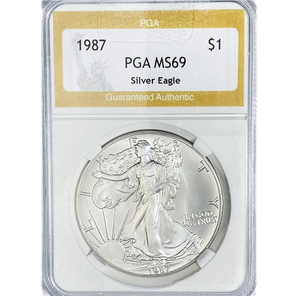 1987 American Silver Eagle PGA MS69