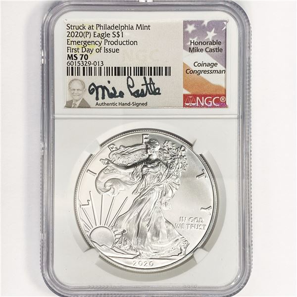 2020(P) ASE Castle Signed NGC MS70