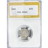 Image 1 : 1865 Nickel Three Cent PGA MS63