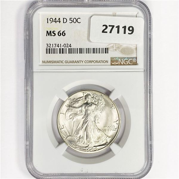 1944-D Walking Liberty Half Dollar NGC MS66