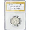 Image 1 : 1917-S T2 S.L. Quarter PGA MS64 "E" + "M" in K