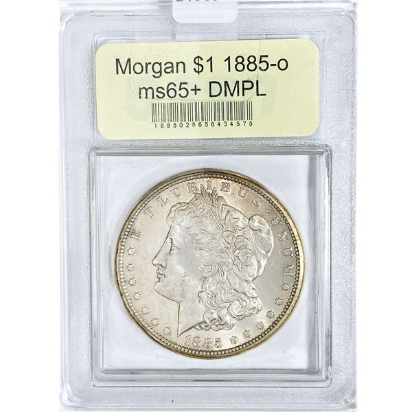 1885-O Morgan Silver Dollar USCG MS65+DMPL