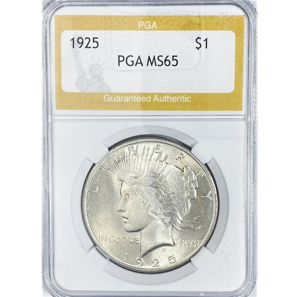 1925 Silver Peace Dollar PGA MS65