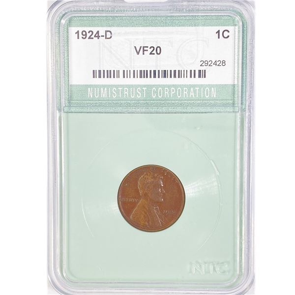 1924-D Wheat Cent NTC VF20