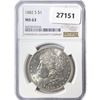 Image 1 : 1882-S Morgan Silver Dollar NGC MS63