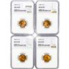 Image 1 : 1947-S Set (4) Wheat Cent NGC MS66 RD