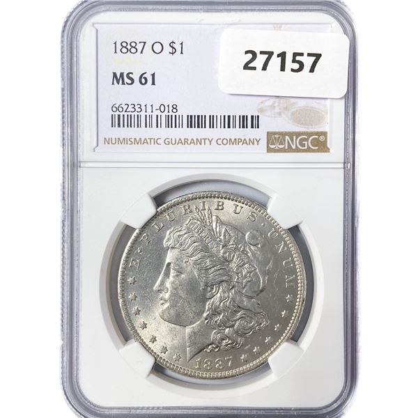 1887-O Morgan Silver Dollar NGC MS61