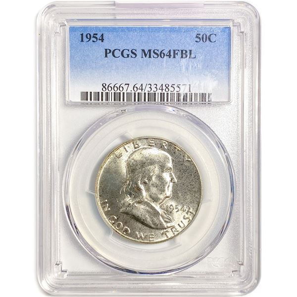 1954 Franklin Half Dollar PCGS MS64 FBL