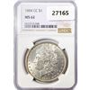 Image 1 : 1884-CC Morgan Silver Dollar NGC MS62