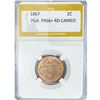 Image 1 : 1867 Two Cent Piece PGA PR66+ RD CAMEO