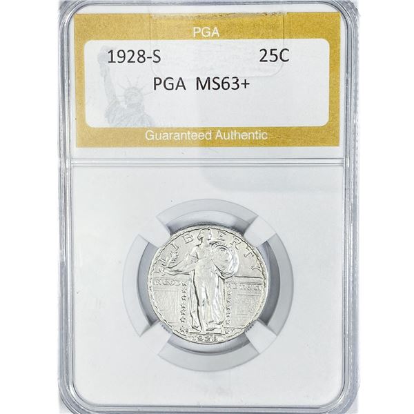 1928-S Standing Liberty Quarter PGA MS63+