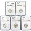 Image 1 : 1936-1945 Set (5) Mercury Silver Dime NGC MS