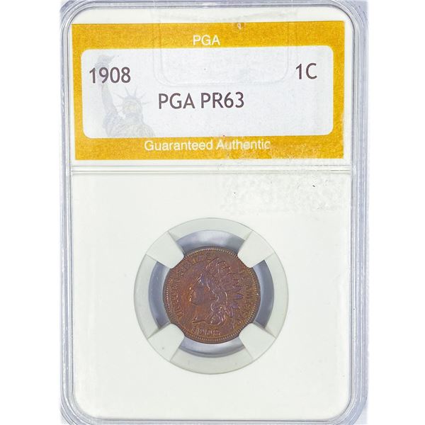 1908 Indian Head Cent PGA PR63