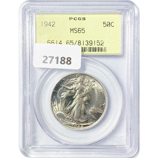 1942 Walking Liberty Half Dollar PCGS MS65
