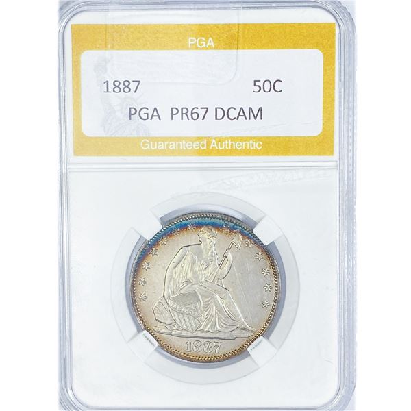 1887 Seated Liberty Half Dollar PGA PR67 DCAM