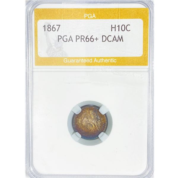 1867 Seated Liberty Half Dime PGA PR66+ DCAM
