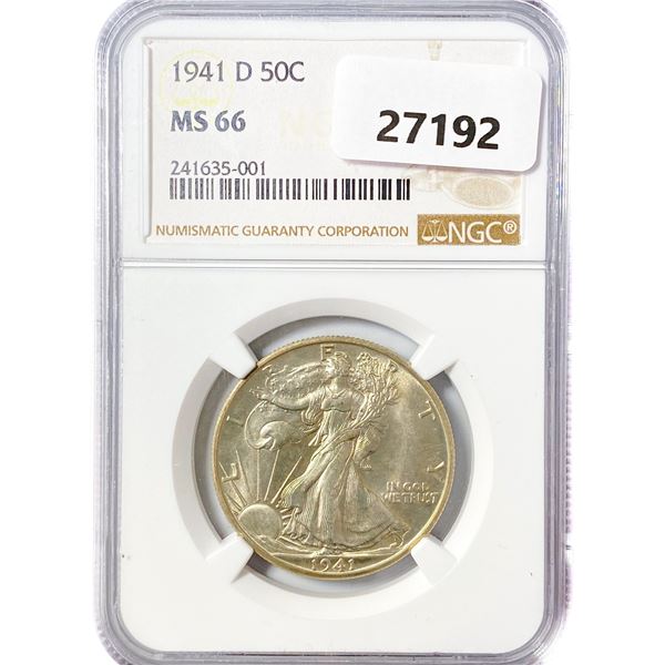 1941-D Walking Liberty Half Dollar NGC MS66