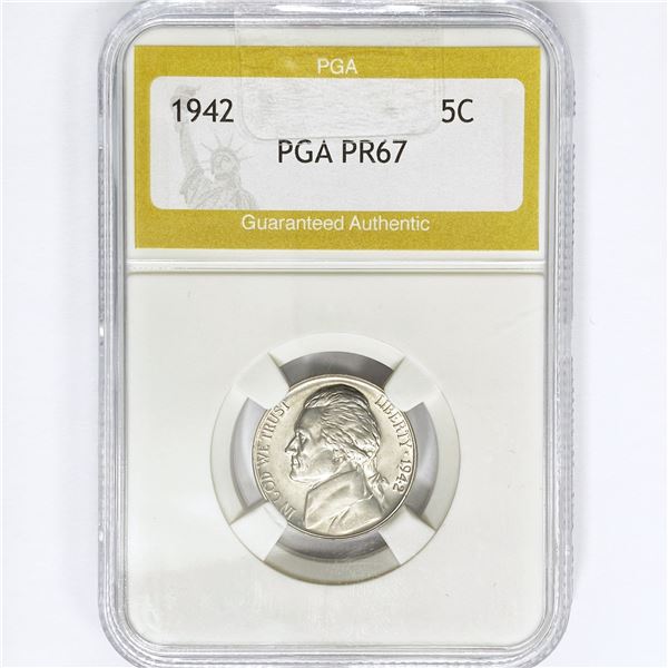1942 Jefferson Nickel PGA PR67