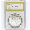 Image 1 : 1885-O Morgan Silver Dollar PGA MS65