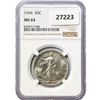 Image 1 : 1944 Walking Liberty Half Dollar NGC MS64