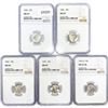 Image 1 : (5) 1937-1942 Merucry Silver Dimes NGC MS64