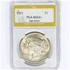 Image 1 : 1921 Silver Peace Dollar PGA MS64+