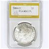 Image 1 : 1884-CC Morgan Silver Dollar PGA MS63 PL