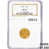 Image 1 : 1907 $2.50 Gold Quarter Eagle NGC MS63