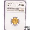 Image 1 : 1905 $2.50 Gold Quarter Eagle NGC MS63