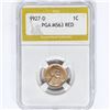 Image 1 : 1927-D Wheat Cent PGA MS63 RED