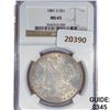 Image 1 : 1881-S Morgan Silver Dollar NGC MS65