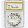 Image 1 : 1881-O Morgan Silver Dollar PGA MS62 PL