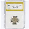 Image 1 : 1831 Capped Bust Dime PGA AU58