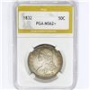 Image 1 : 1832 Capped Bust Half Dollar PGA MS62+