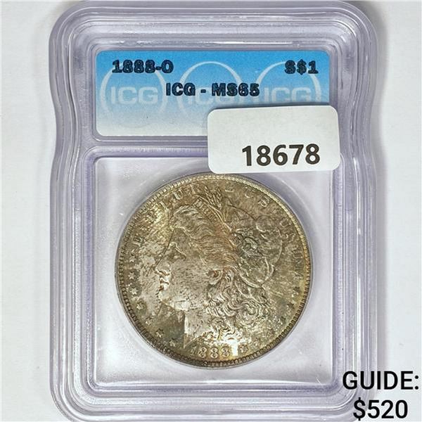 1888-O Morgan Silver Dollar ICG MS65