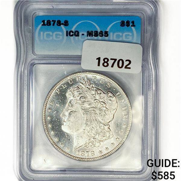 1878-S Morgan Silver Dollar ICG MS65