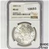 Image 1 : 1890-S Morgan Silver Dollar NGC MS62