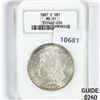 Image 1 : 1887-S Morgan Silver Dollar NGC MS61