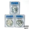 Image 1 : 1922-D Set (3) Silver Peace Dollar PCGS MS62